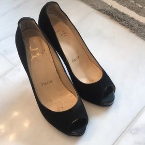 Suede Christian Louboutin heels
